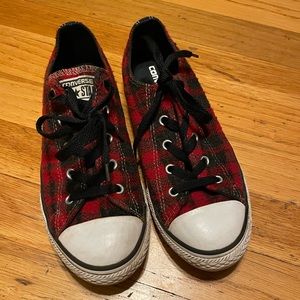 Converse Flannel Plaid Low Tops